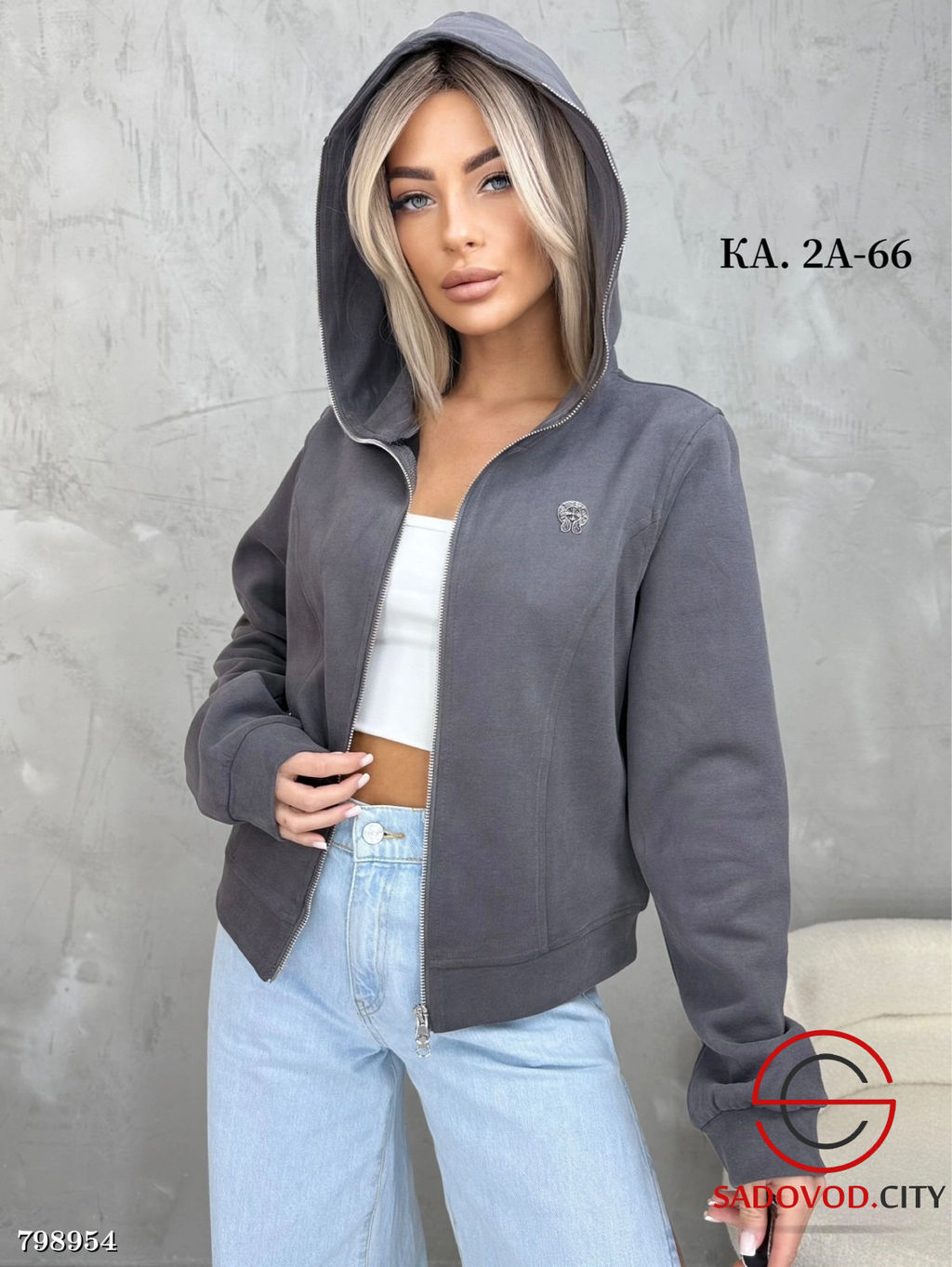 Кофта женская на молнии - Bruno фото 4