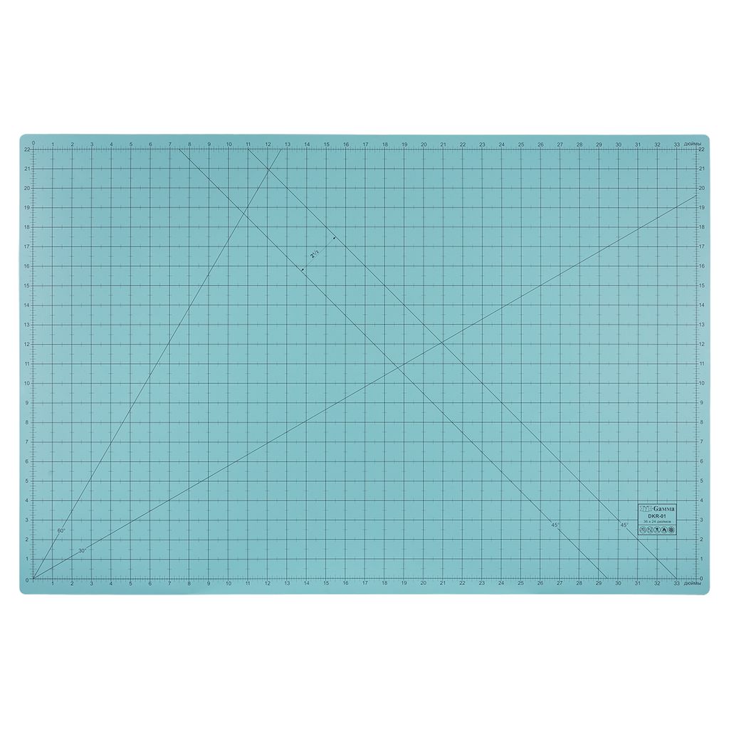 Gamma DKR-01 Мат для резки двусторонний ПВХ 90 см х 60 см в пакете формат А1