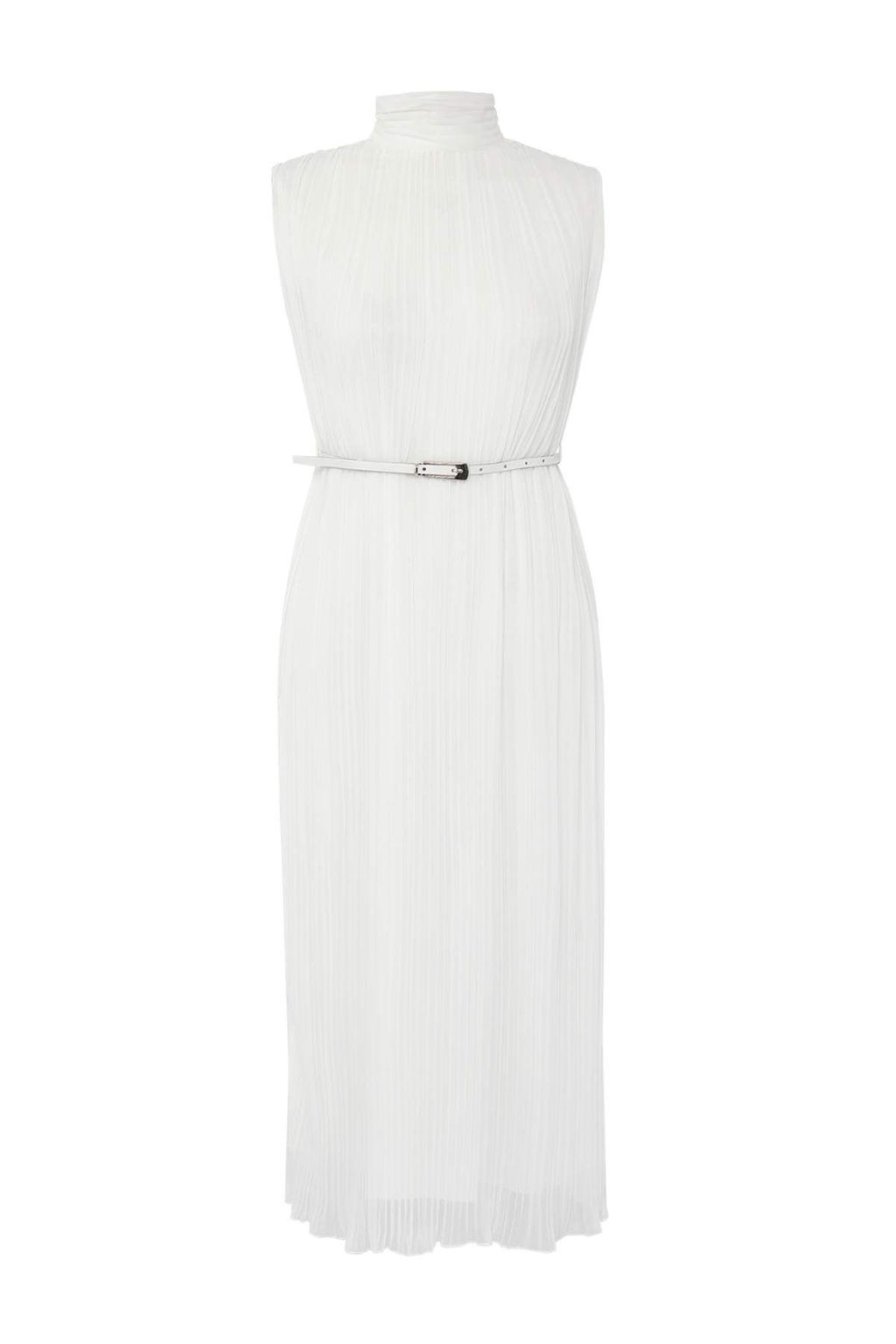 TRENDYOLMILLA Bordo Kemerli Duz Kesim Piliseli Midi Astarl? Sifon Dokuma Elbise TWOSS25EL00118  фото 22