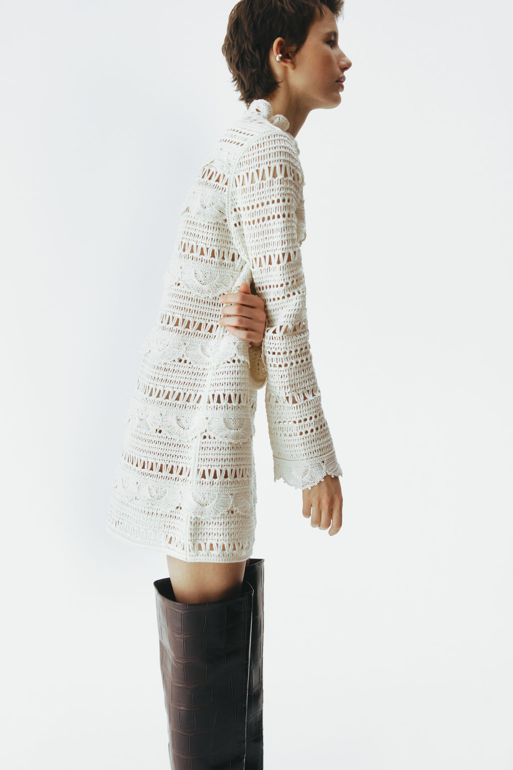 Minivestido efecto crochet - H&m фото 3