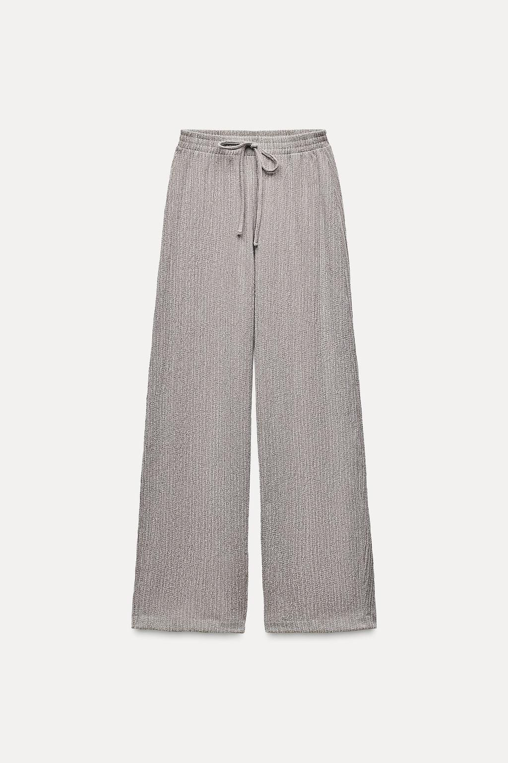 TEXTURED STRAIGHT-LEG TROUSERS - Zara фото 5