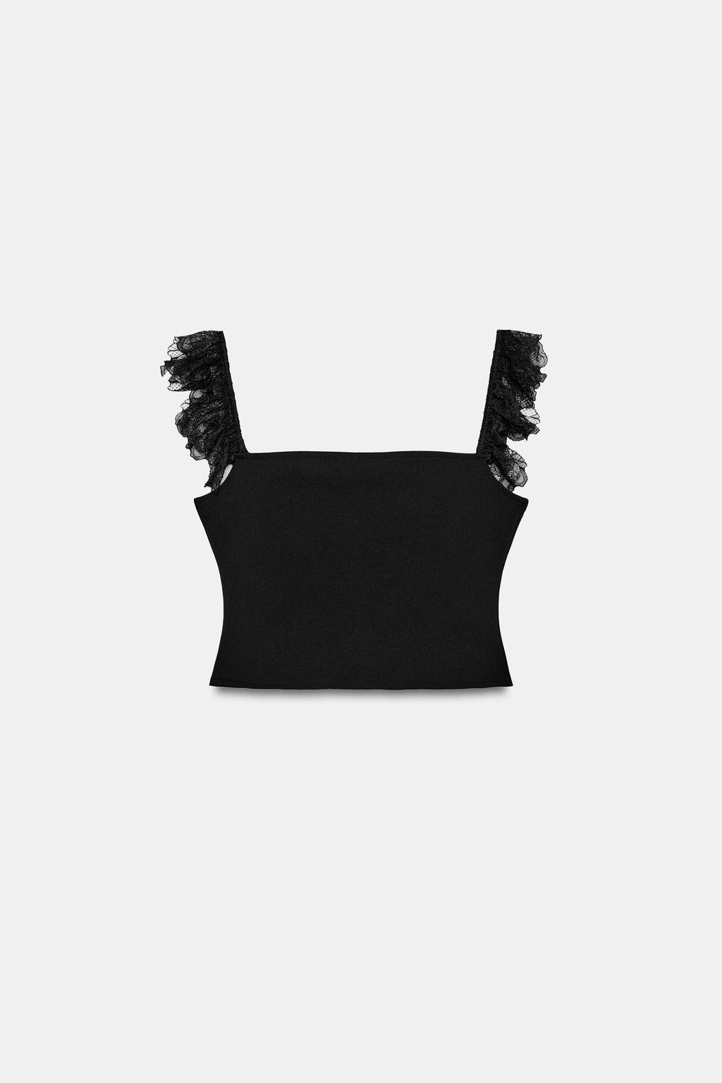 TOP CORSETERO ENCAJE / Negro