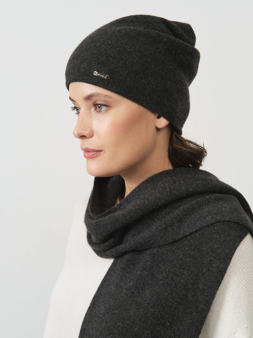 Шарф из кашемира 03034 графит