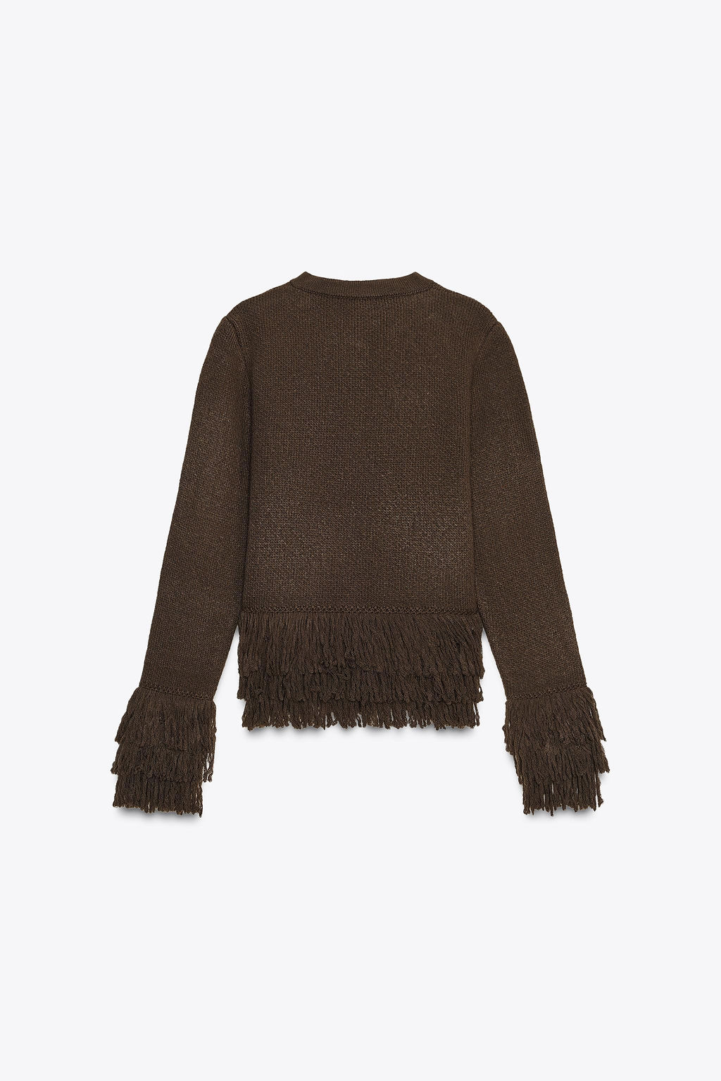 FRINGED KNIT CARDIGAN