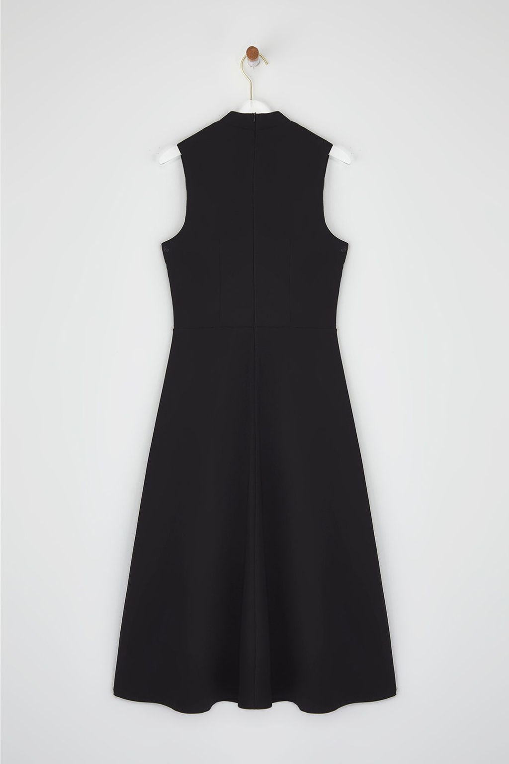 TRENDYOLMILLA K?rm?z? Dugme Detayl? Etegi Belden Ac?lan Midi Dokuma Elbise TWOSS25EL00213  фото 6