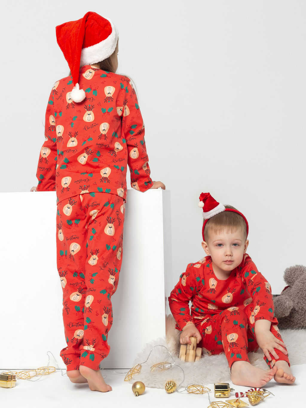 Пижама детская кулирка с брюками "ПЛЮША" КРАСНЫЙ