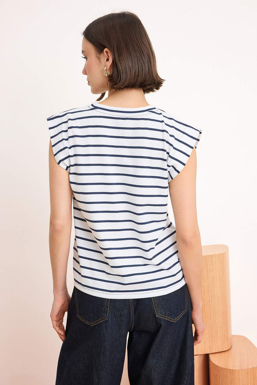 Koyu Lacivert Orme T-Shirt TWOSS20TS0021