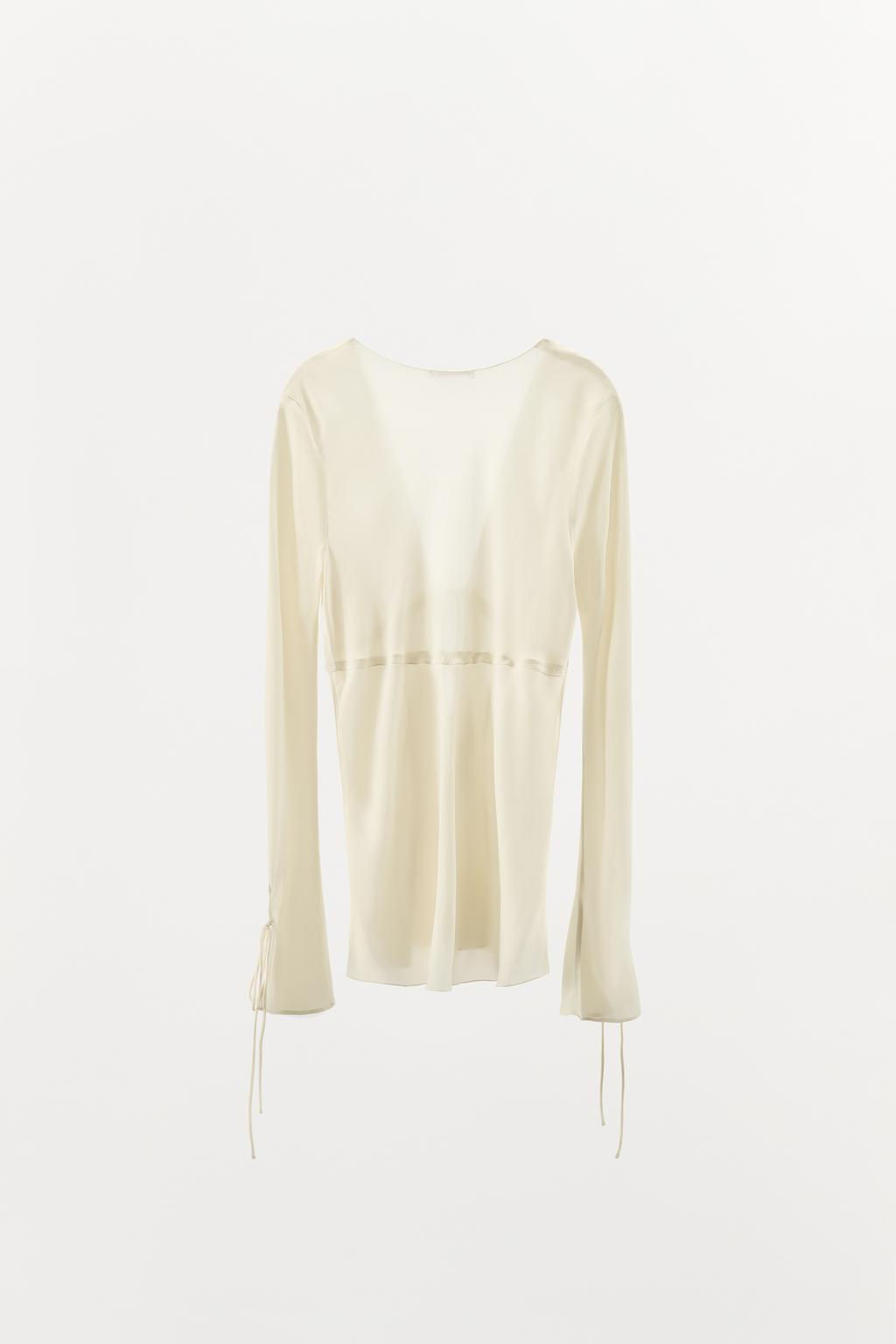 FRONT LACING SHIRT - Zara фото 7