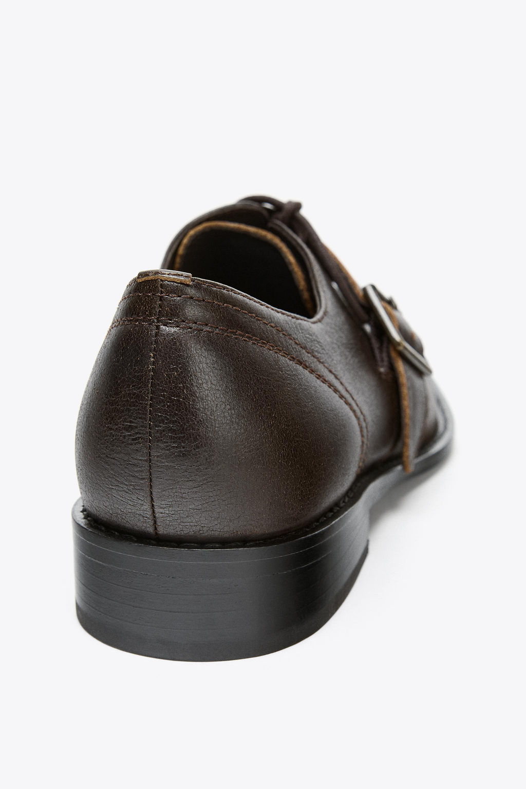 LEATHER BUCKLE LOAFERS - Zara фото 4