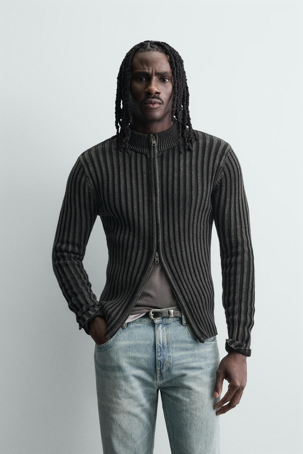 TEXTURED RIBBED JACKET - Zara фото 2