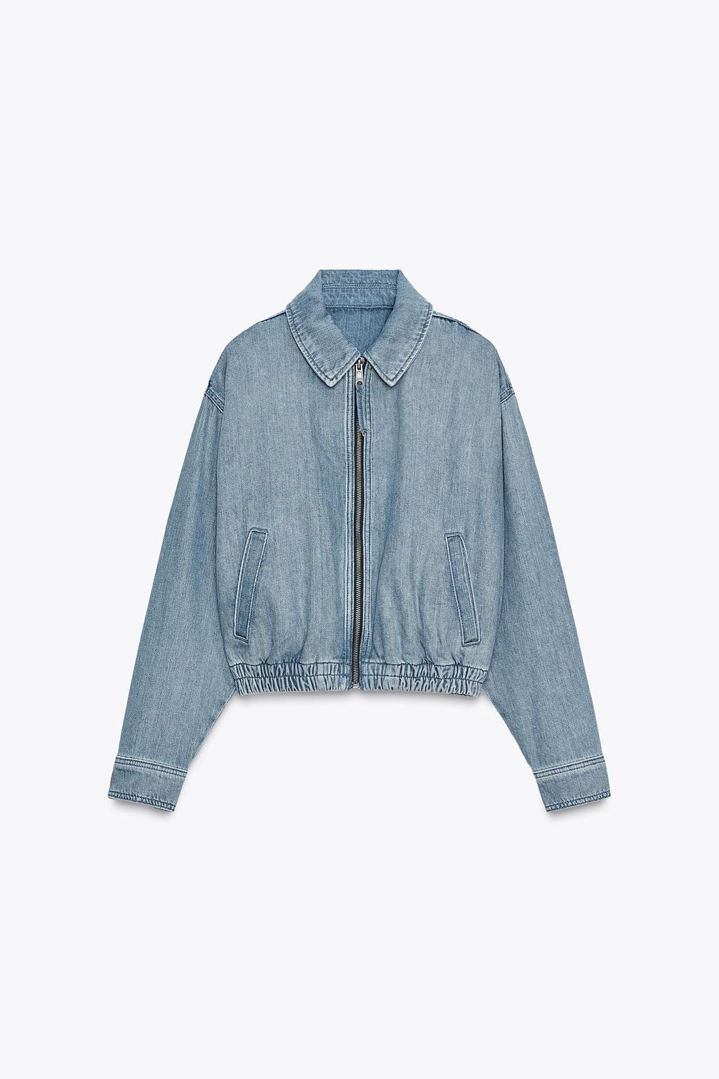 ZW COLLECTION DENIM BOMBER JACKET - Zara фото 2