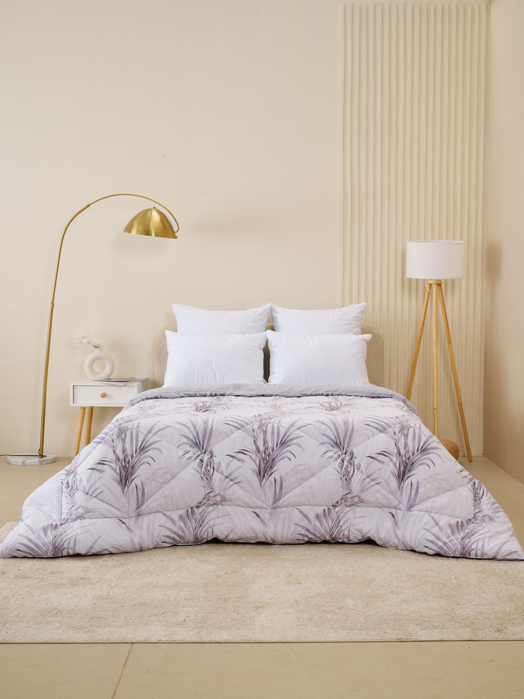 Одеяло всесезонное Уют - Серебряные Листья 140х205