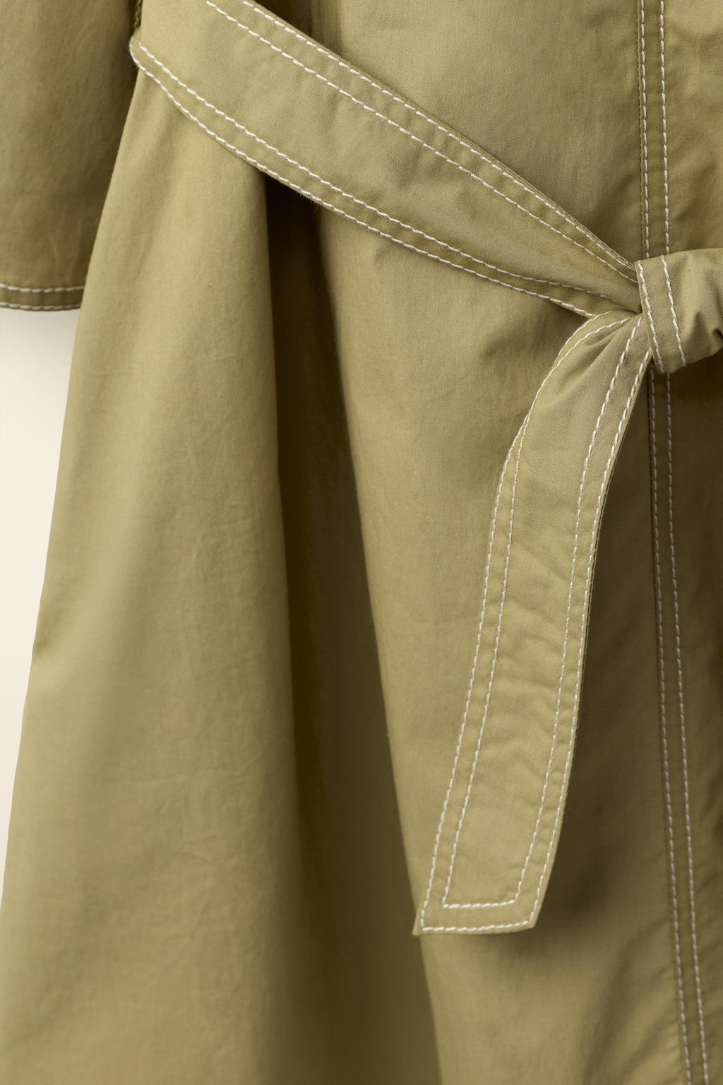 VESTIDO POPEL?N CINTUR?N CREATED BY CARAMEL LONDON X ZARA / Khaki  фото 4