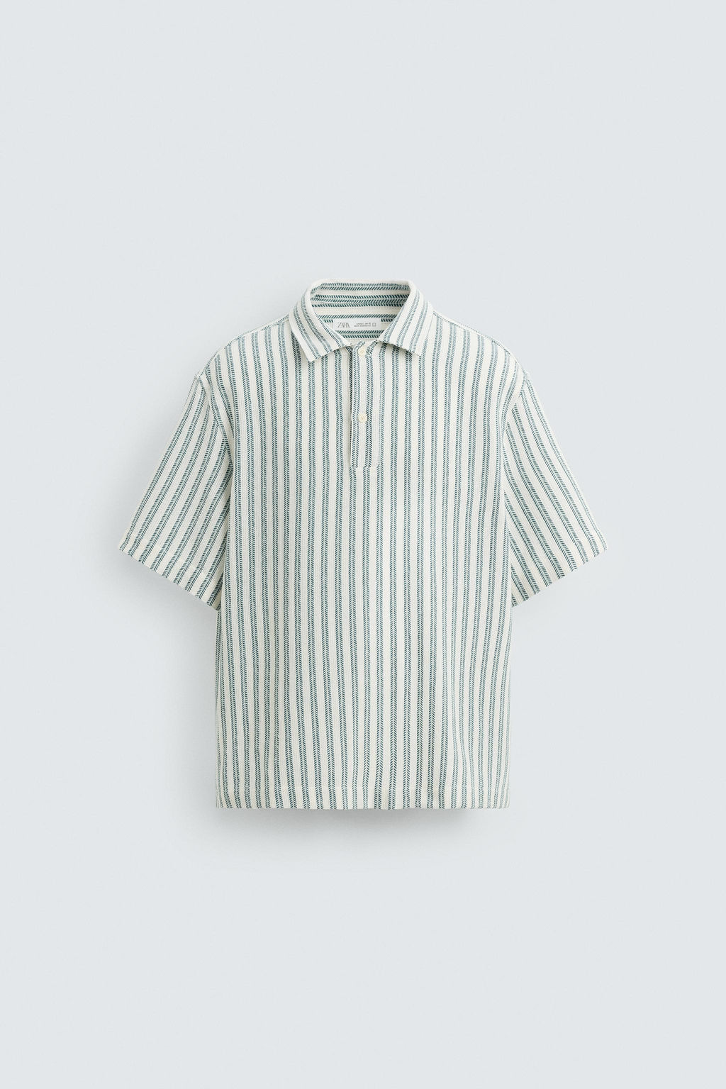 HERRINGBONE TEXTURED POLO SHIRT - Zara фото 6