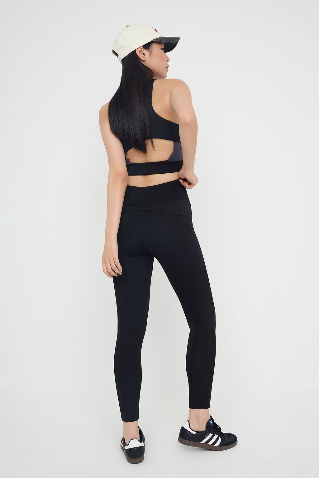 Siyah Dalg?c/Scuba Kumas Bel Baglama Detayl? Tam Boy Orme Spor Tayt THMAW26TY00004 - Trendyolmilla фото 4