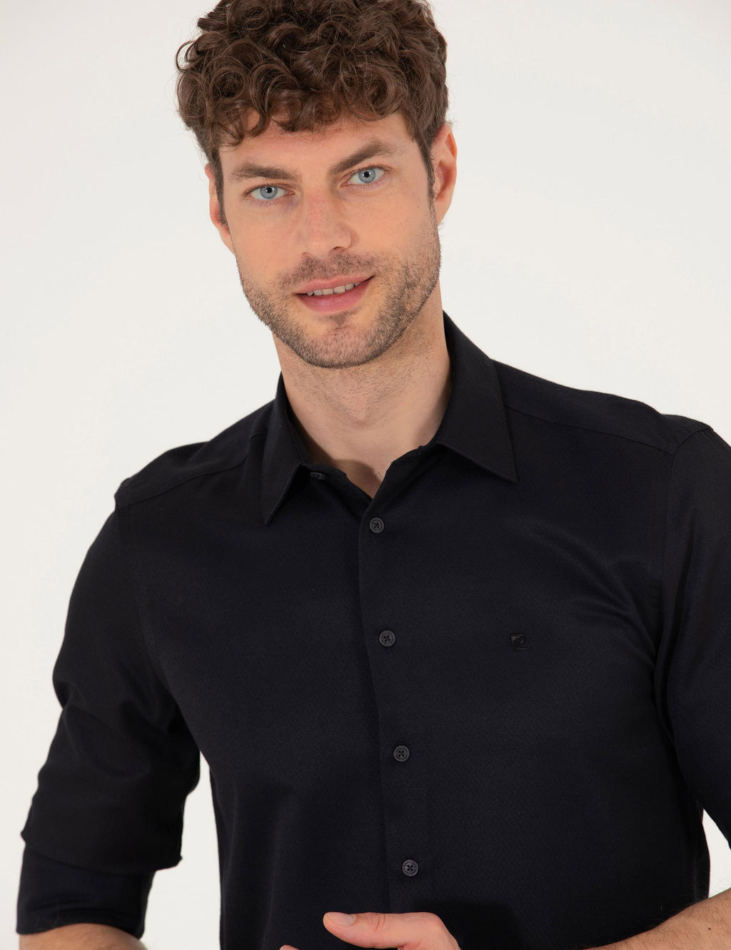 Siyah Slim Fit Uzun Kollu G_mlek - Pierre cardin фото 3