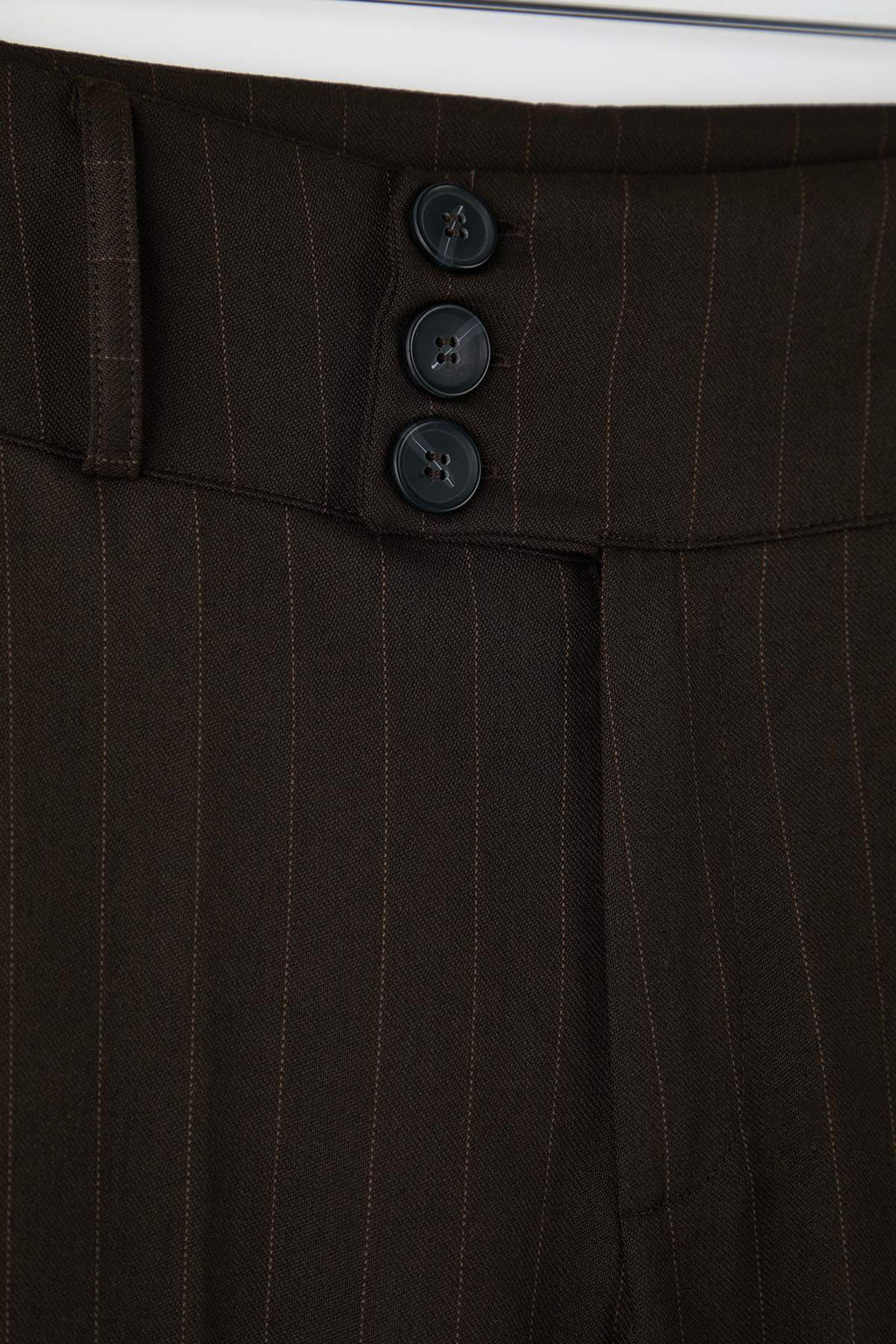 Kahverengi Cizgili Bel Detayl? Dokuma Pantolon TWOAW26PL00168 - Trendyolmilla фото 6