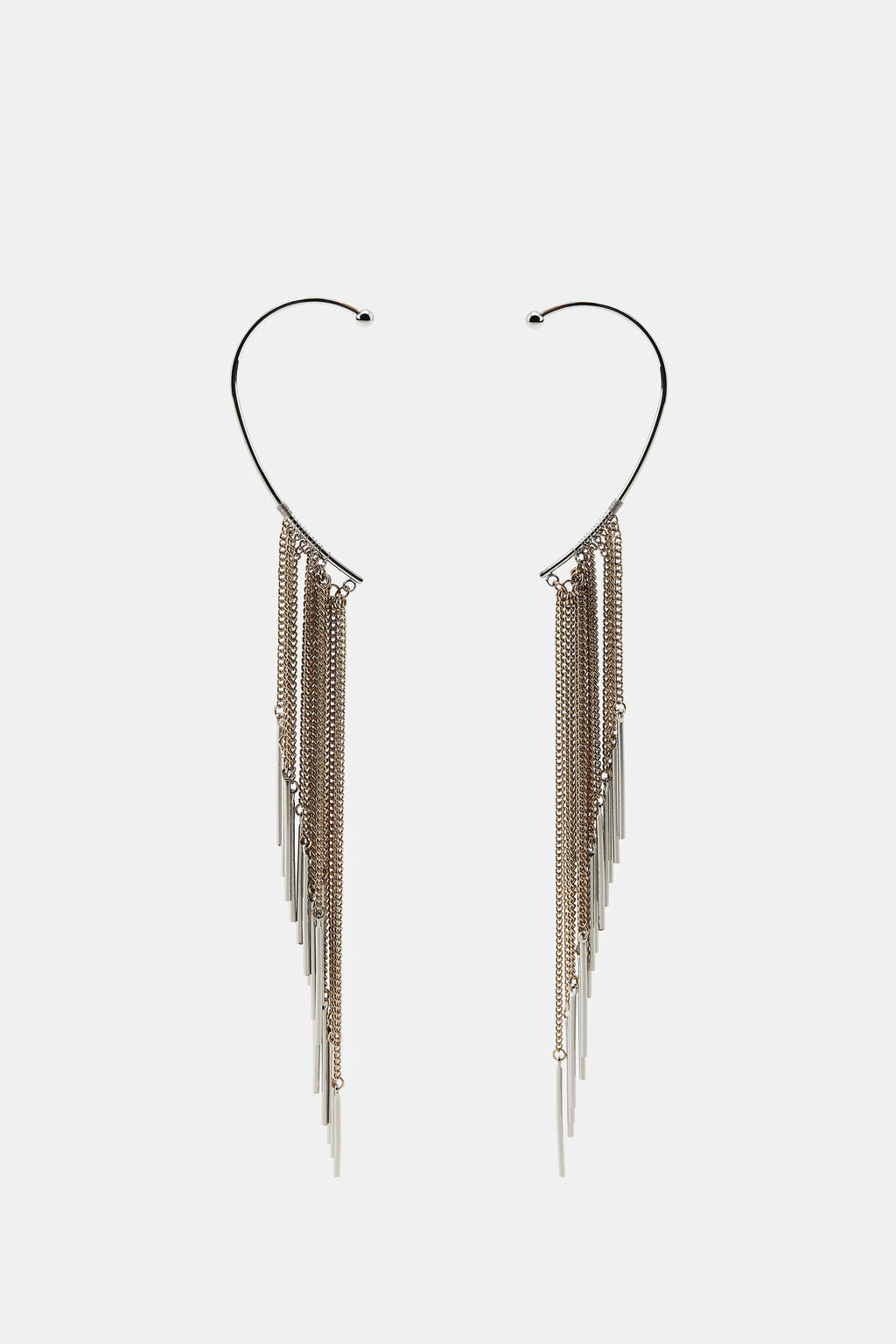 CHAIN CASCADE EAR CUFF EARRINGS - Zara фото 3