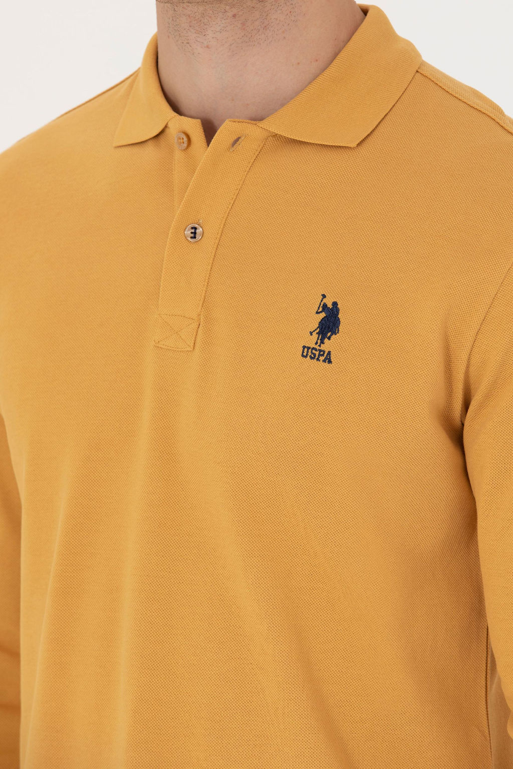 U. S. Polo Assn / Мужской горчичный базовый свитшот - U.s. polo assn фото 21