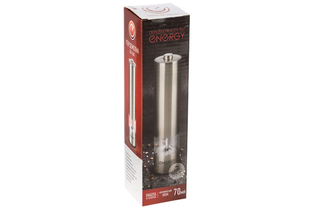 Перцемолка ENERGY EN-560 стальная (работа от батареек) арт.104299 /Mallony/  фото 4