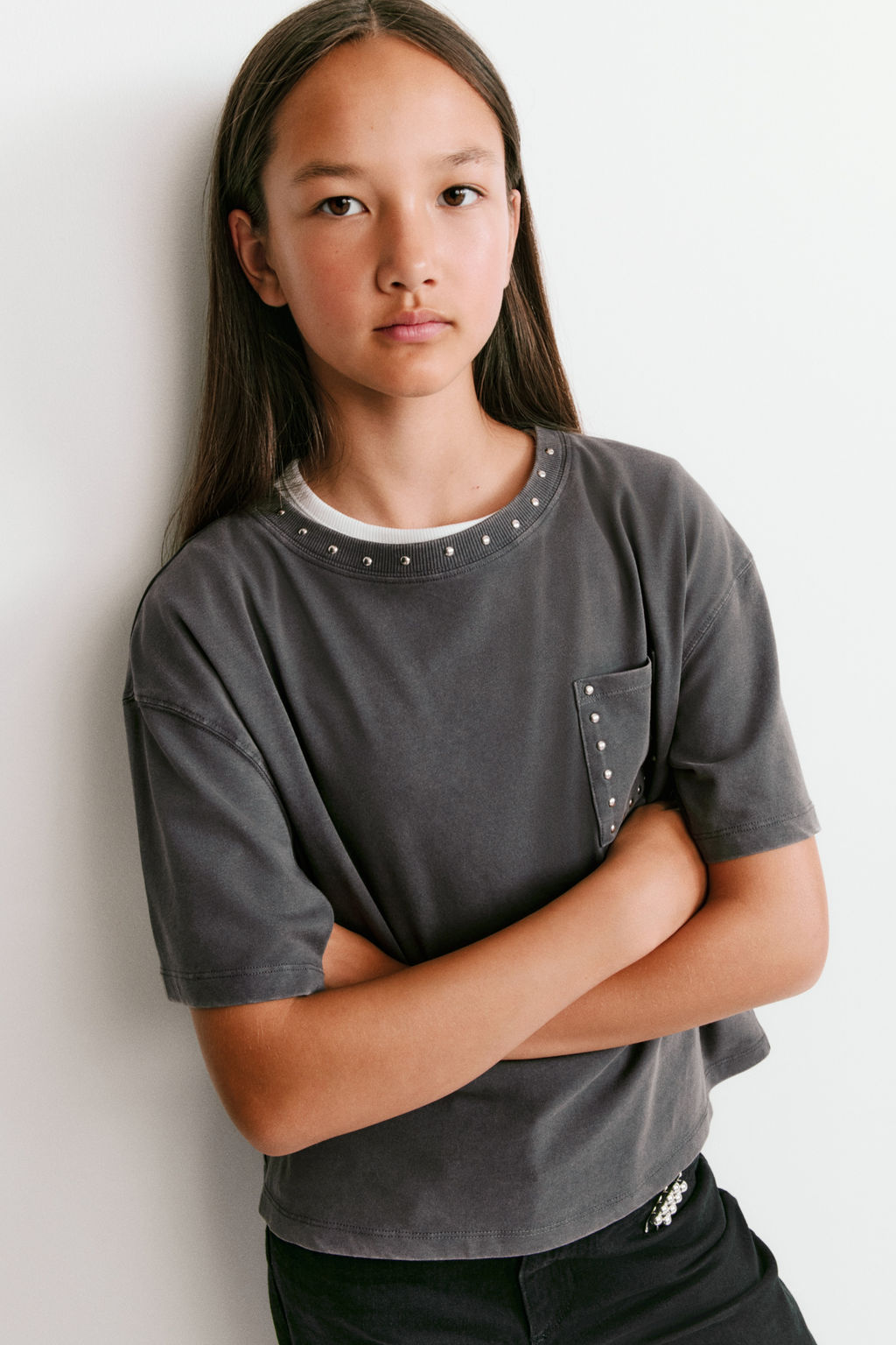 Camiseta de algod?n con remache - H&m фото 3