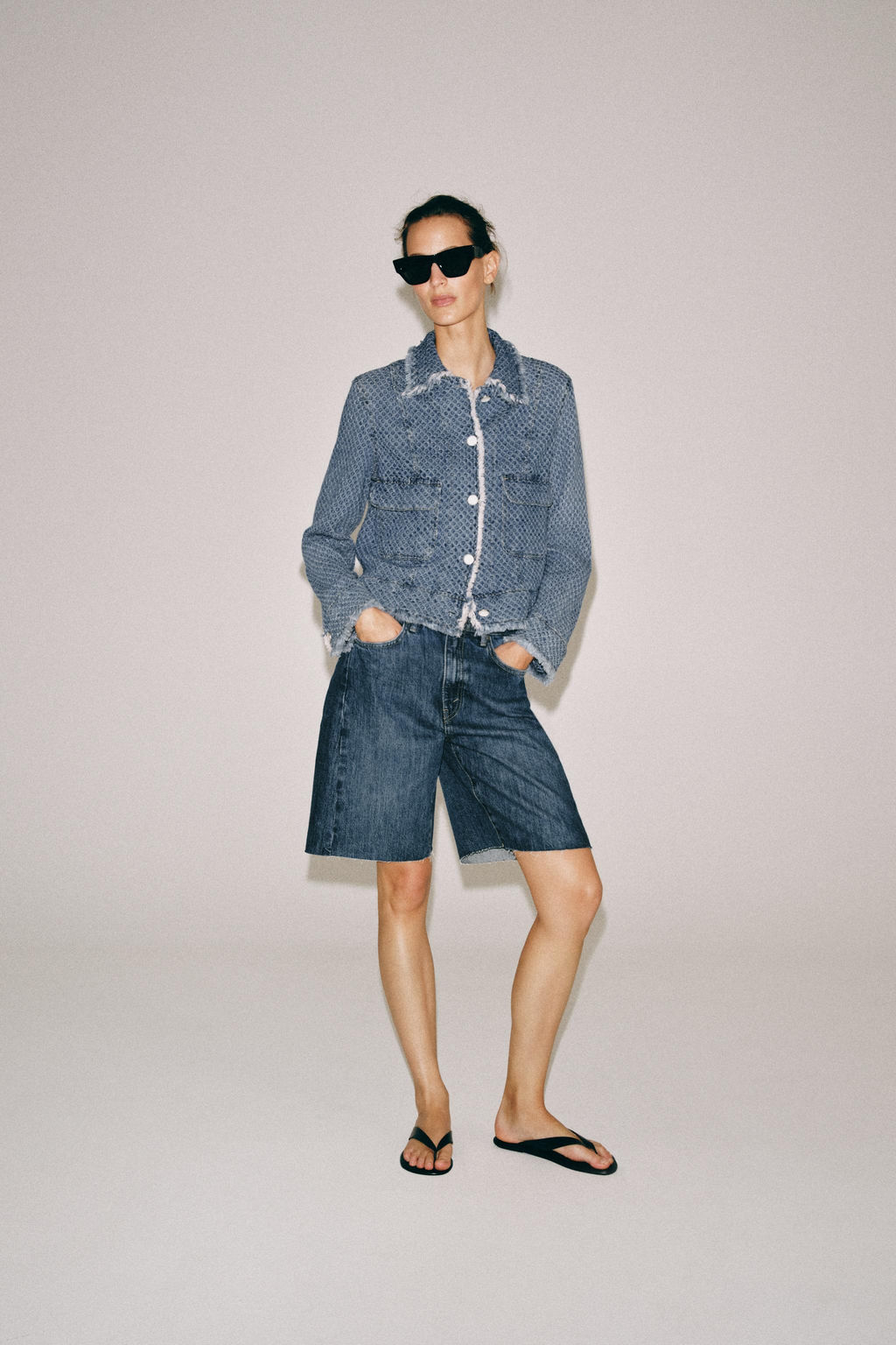 CHAQUETA DENIM ZW COLLECTION / Azul