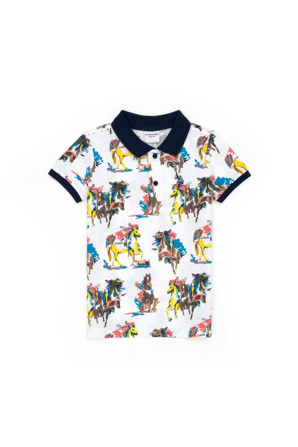 U. S. Polo Assn Белая футболка с воротником-поло для мальчика - U.s. polo assn фото 6