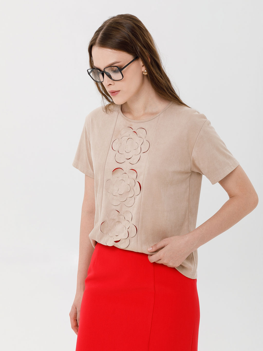 Блузка из искусственной замши - Marchello marchellini фото 4