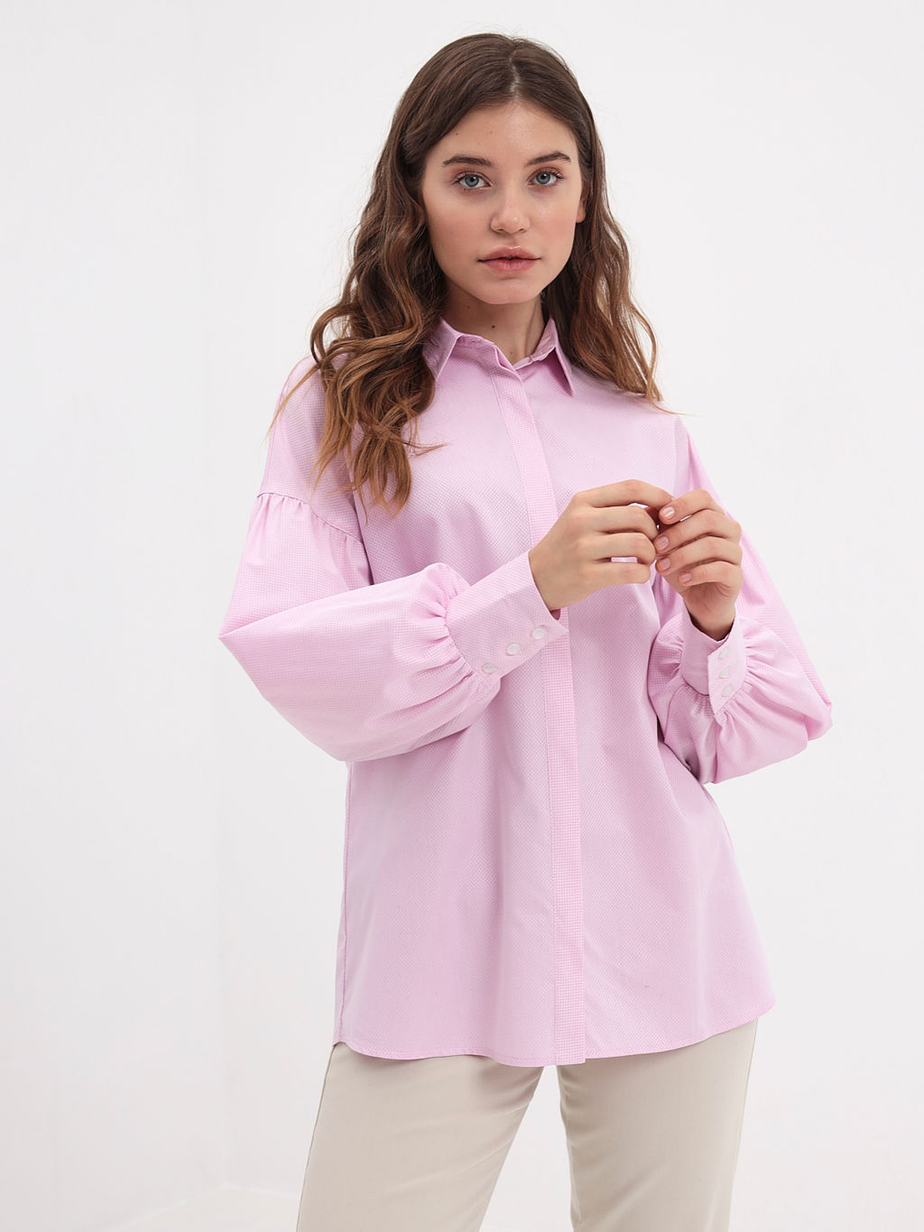 Блузка женская дл. рук. KATHARINA KROSS KK-B-006P-розовый  фото 7
