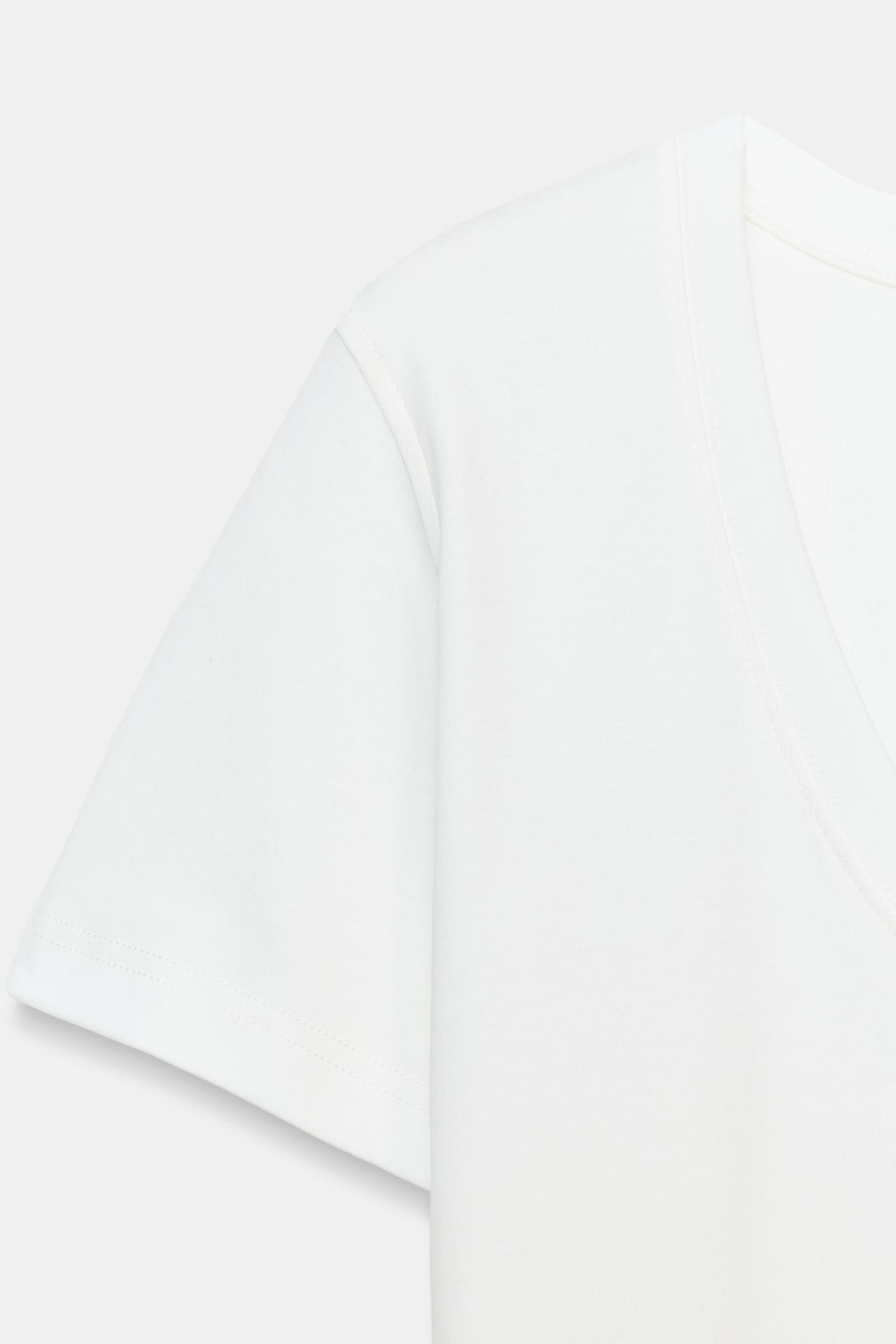 CAMISETA INTERLOCK MANGA CORTA / Blanco roto