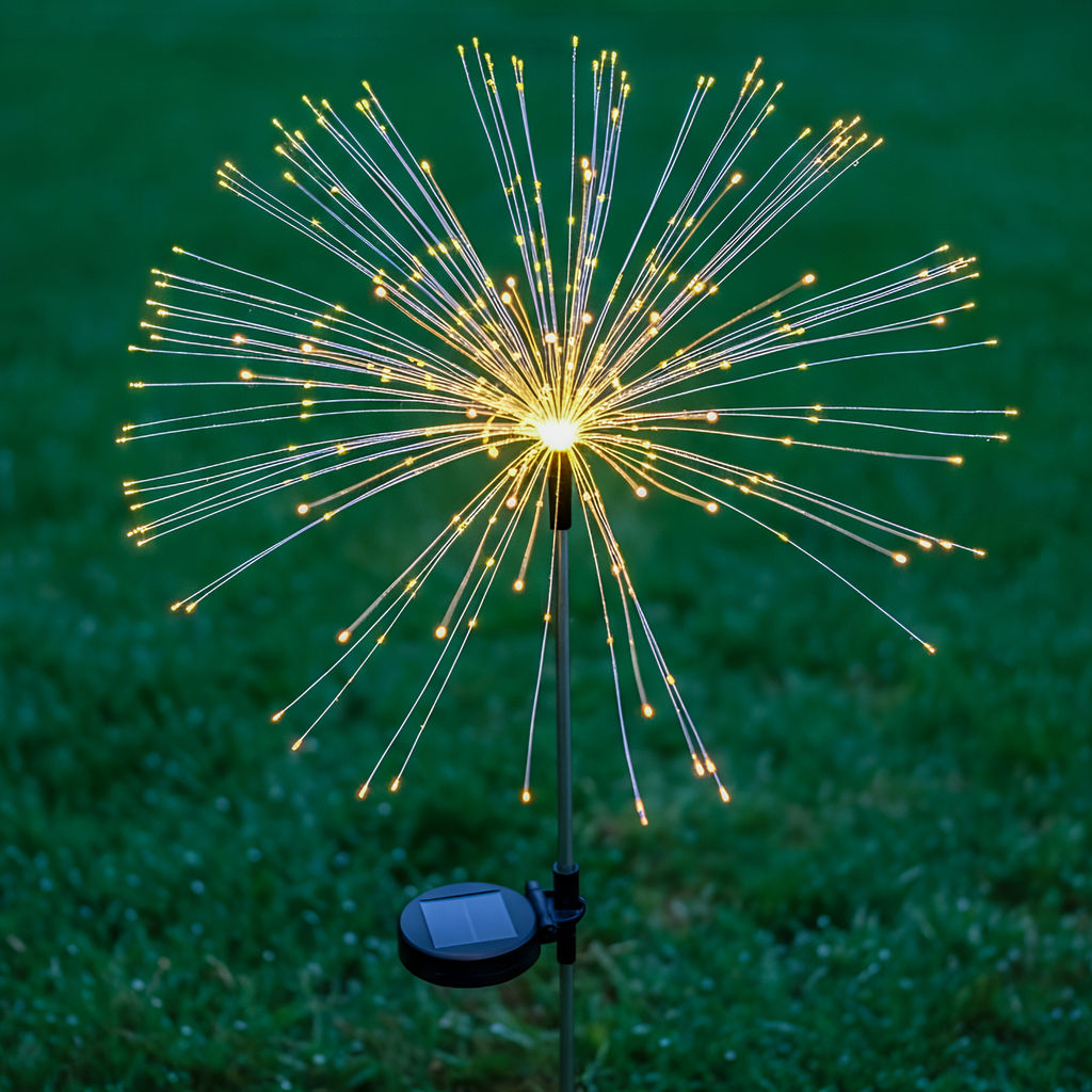 USL-S-837/PT900 FIREWORK Садовый светильник на солнечной батарее "Фейерверк". 150 светодиодов. Теплый белый свет. 1*AА Ni-Mh аккумулятор в/к. IP44. TM Uniel