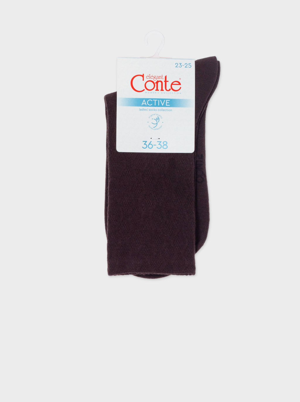 Цена за 2 пары CONTE ACTIVE Носки женские хлопковые (удлиненные) шоколадный - Conte elegant фото 7