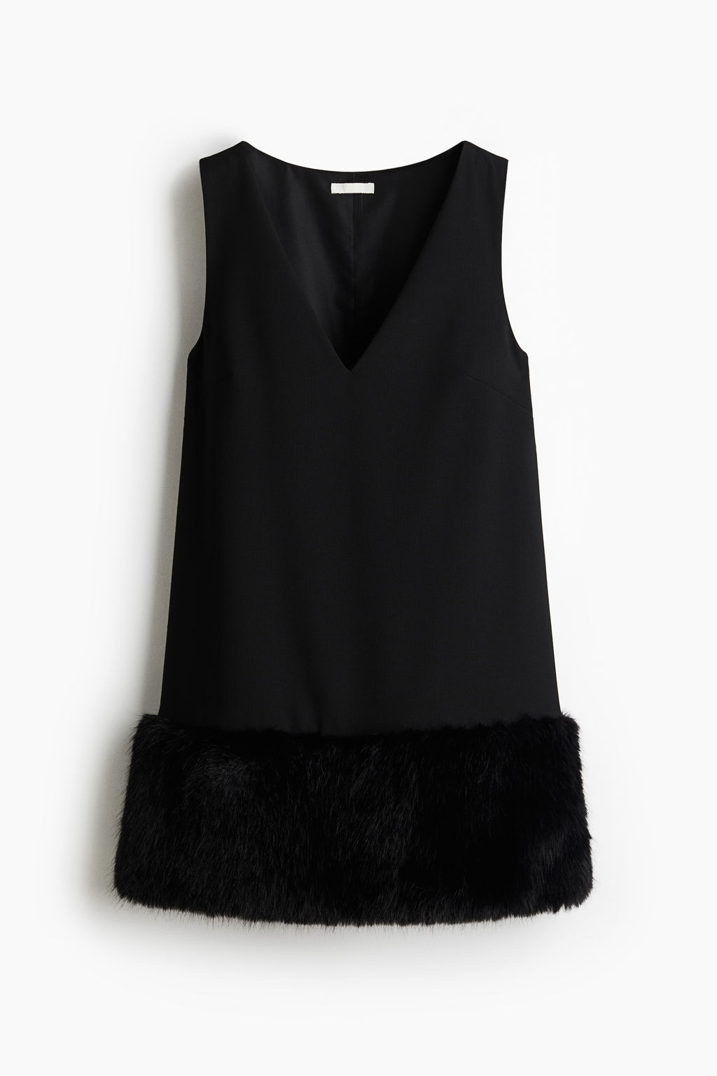 Vestido recto con escote en V