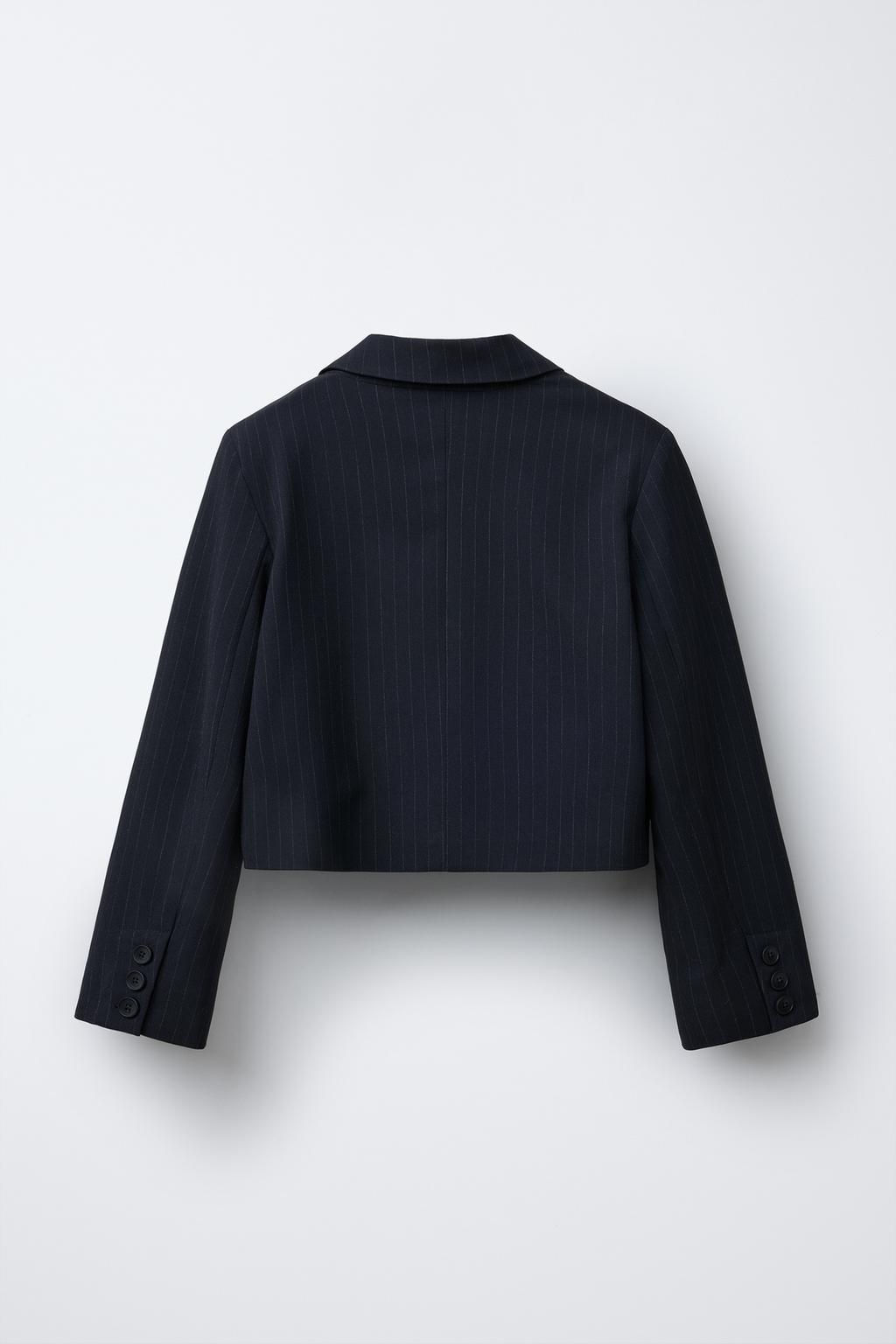 CROPPED PINSTRIPE BLAZER - Zara фото 4