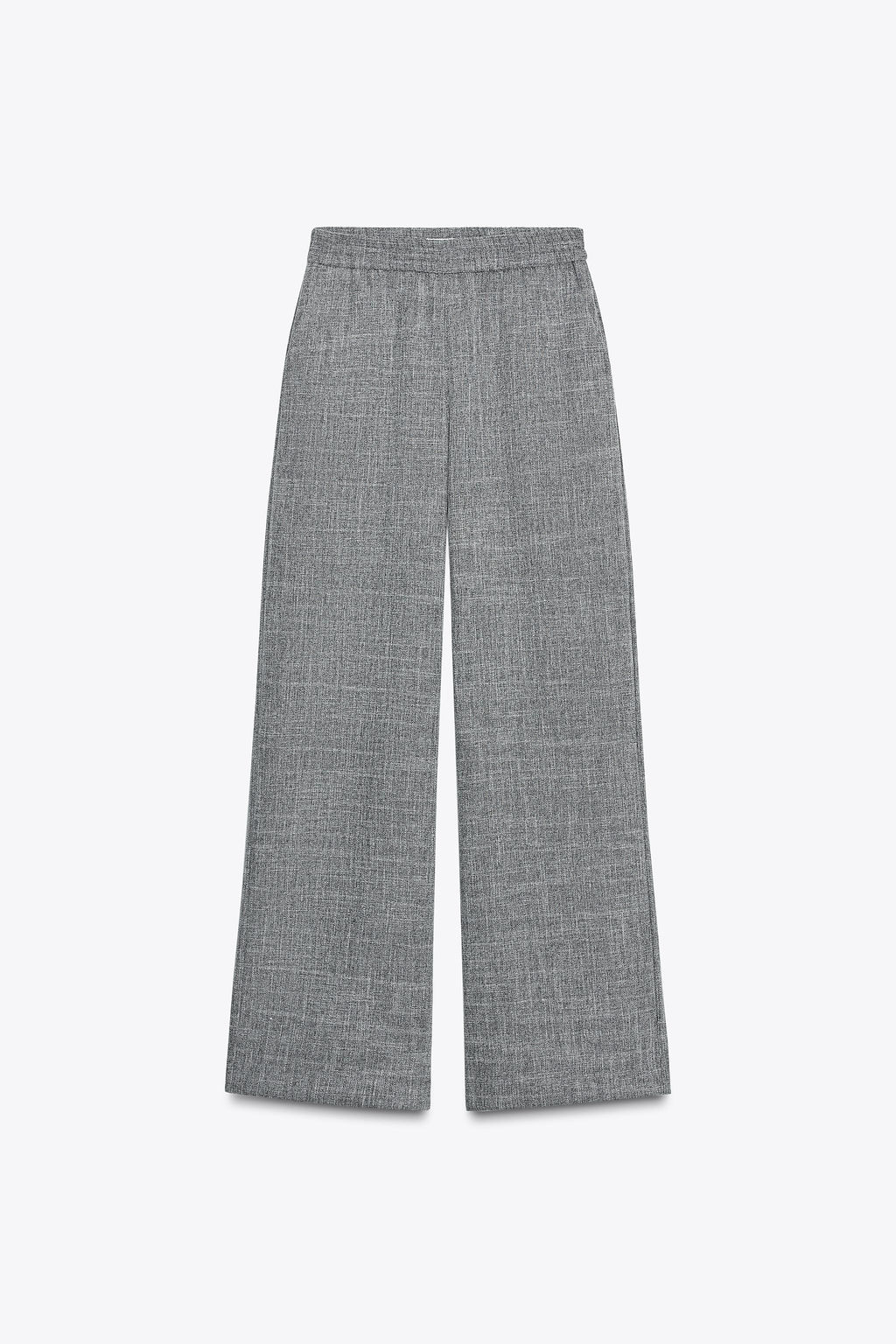 FLECKED WIDE-LEG TROUSERS