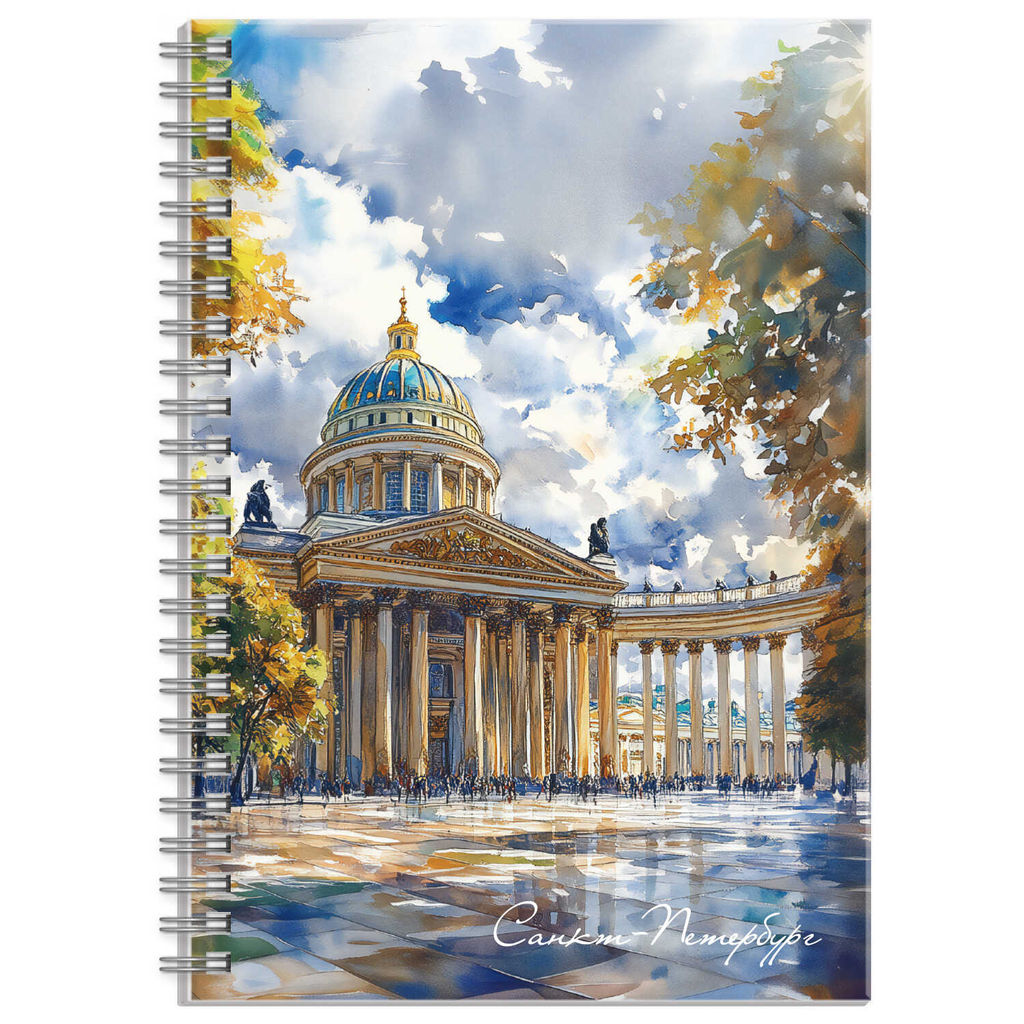Тетрадь, 48 л. клетка, арт. 75155/ СОБОР/ А5 гребень по длинной стороне, мелованный картон 270 г/м?,