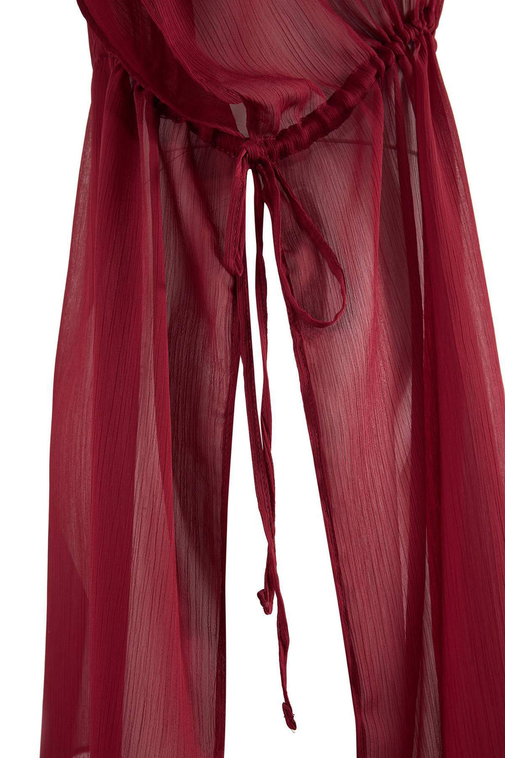 Bordo Dokuma Mini Buzgulu Plaj Elbisesi TBESS26EL00037 - Trendyolmilla фото 3