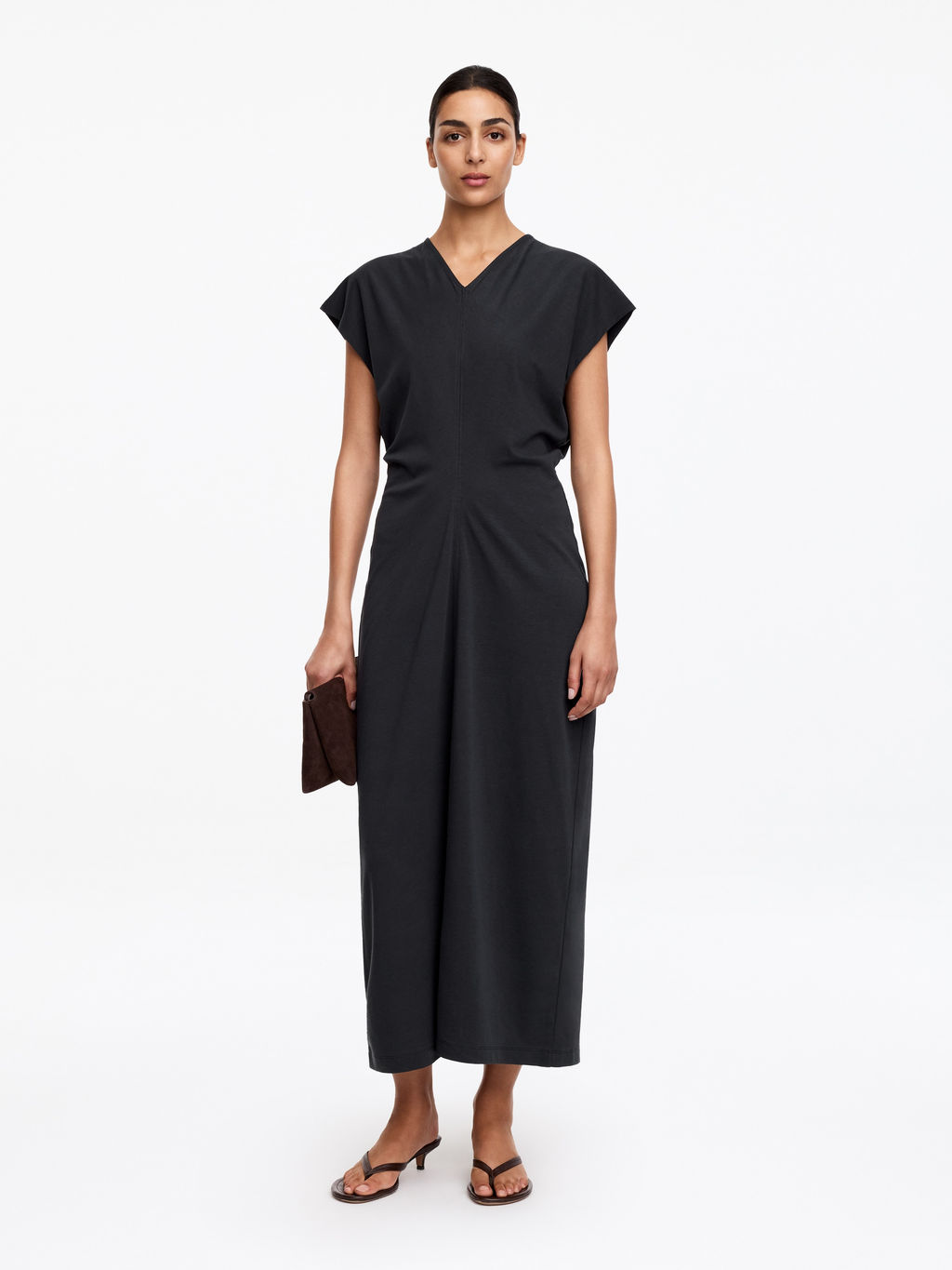 Vestido midi drapeado - H&m фото 2