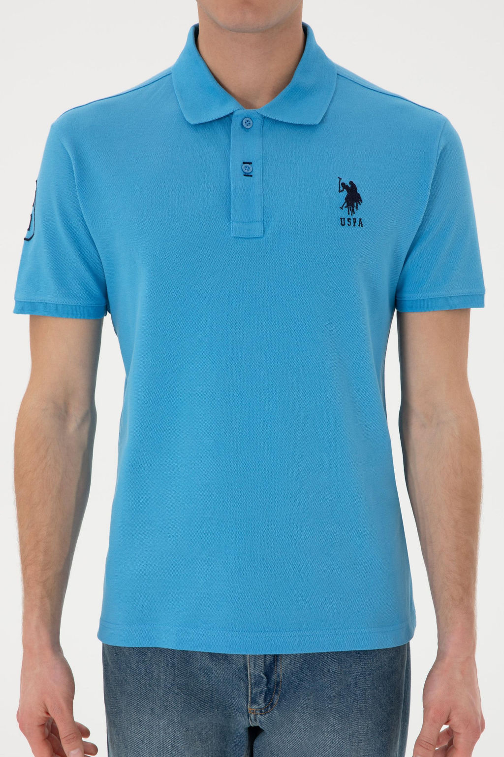 Erkek Slim Fit Polo Yaka Turkuaz Basic Ti__rt Sepette S_rpriz _ndirim - U.s. polo assn фото 7