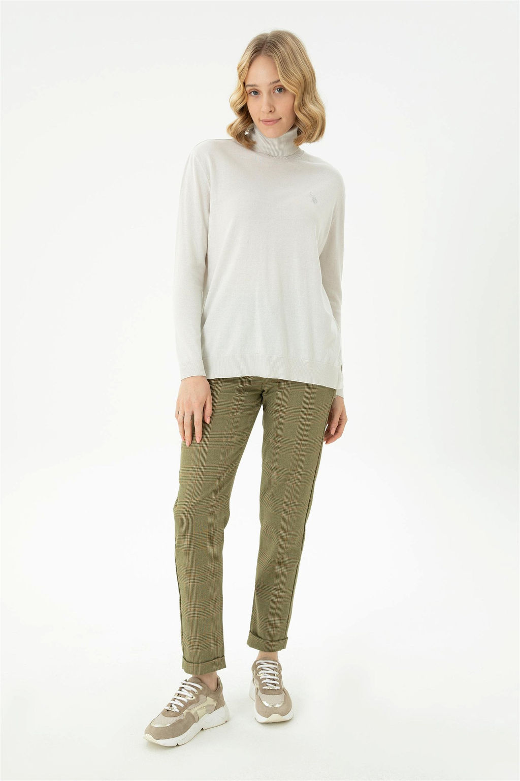 Женский базовый свитер с водолазкой и каменным воротником Неожиданная скидка в корзине - U.s. polo assn фото 4