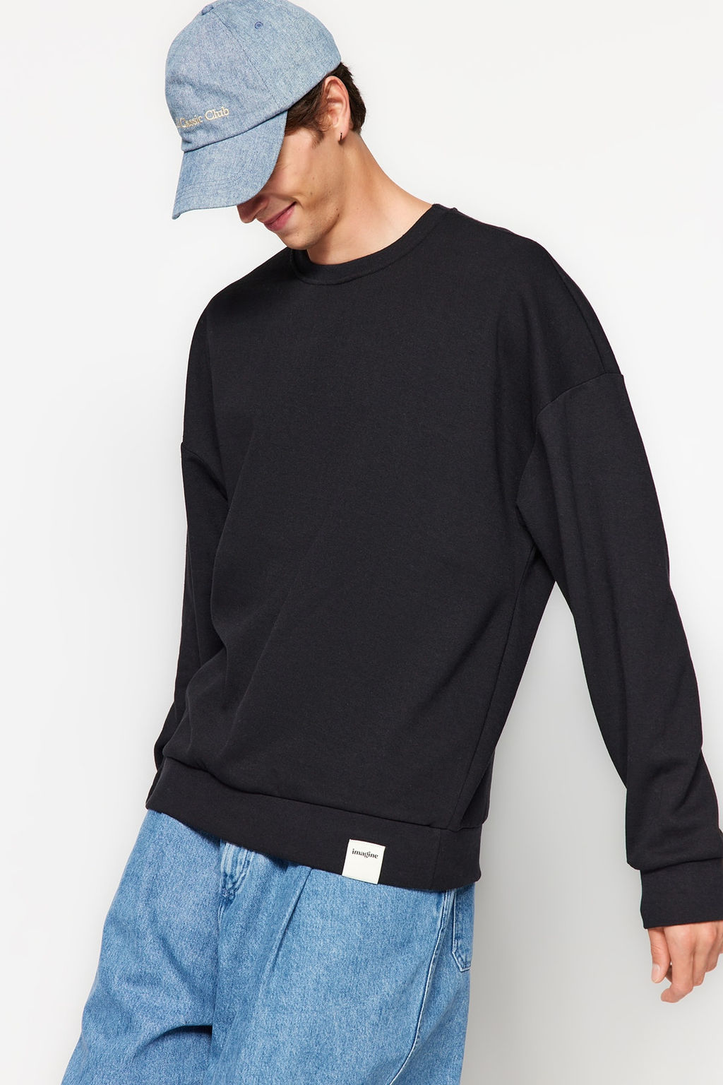 TRENDYOL MAN Siyah-Gri Melanj 2li Paket Oversize/Genis Kesim Ici Polar/S?cak Tutan Sweatshirt TMNAW24SW00001 - Trendyolmilla фото 5