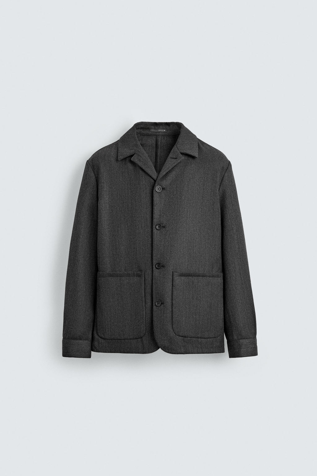 100% WOOL OVERSHIRT WITH POCKETS - Zara фото 8