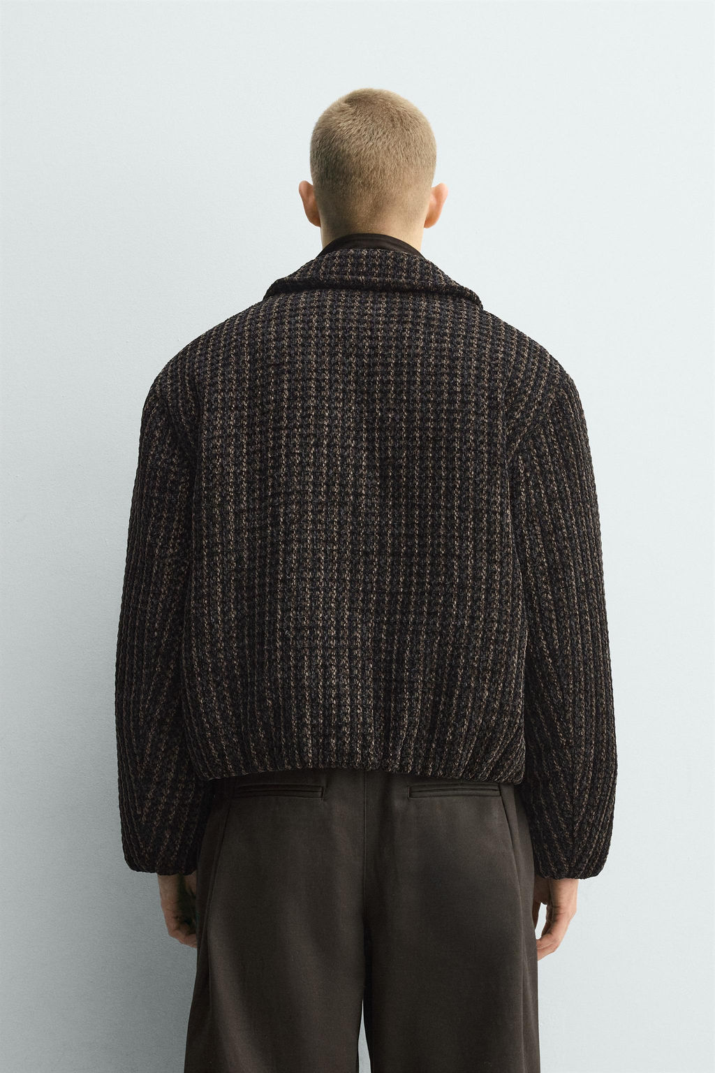 VELOUR CHECK TEXTURED JACKET - Zara фото 3