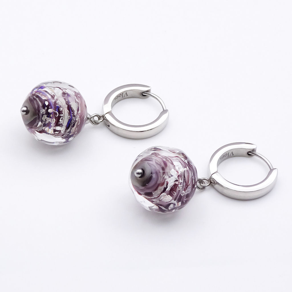 Серьги из муранского стекла NEMESIS LS3217