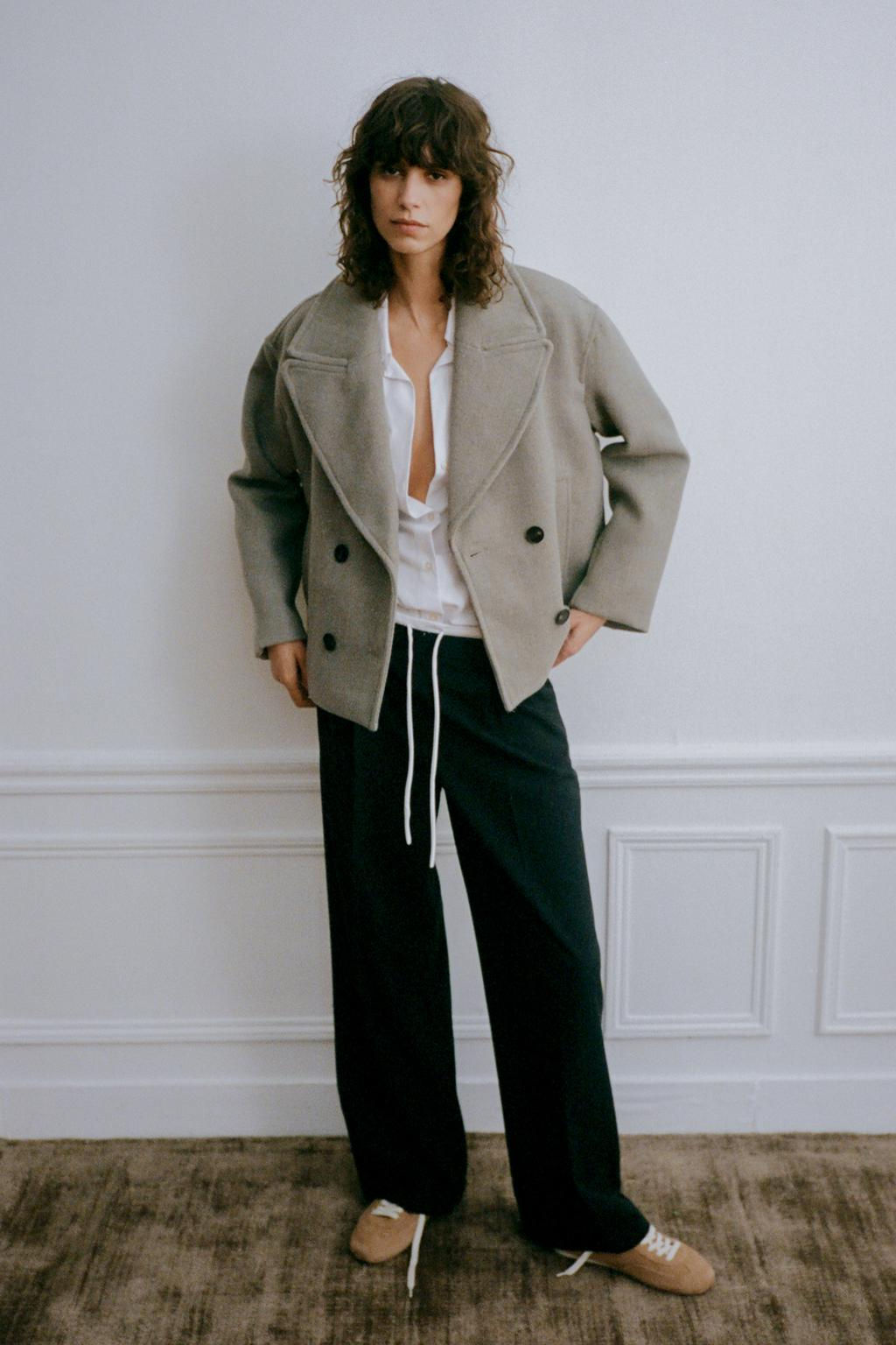 WIDE-LEG TROUSERS WITH DOUBLE WAISTBAND - Zara фото 3