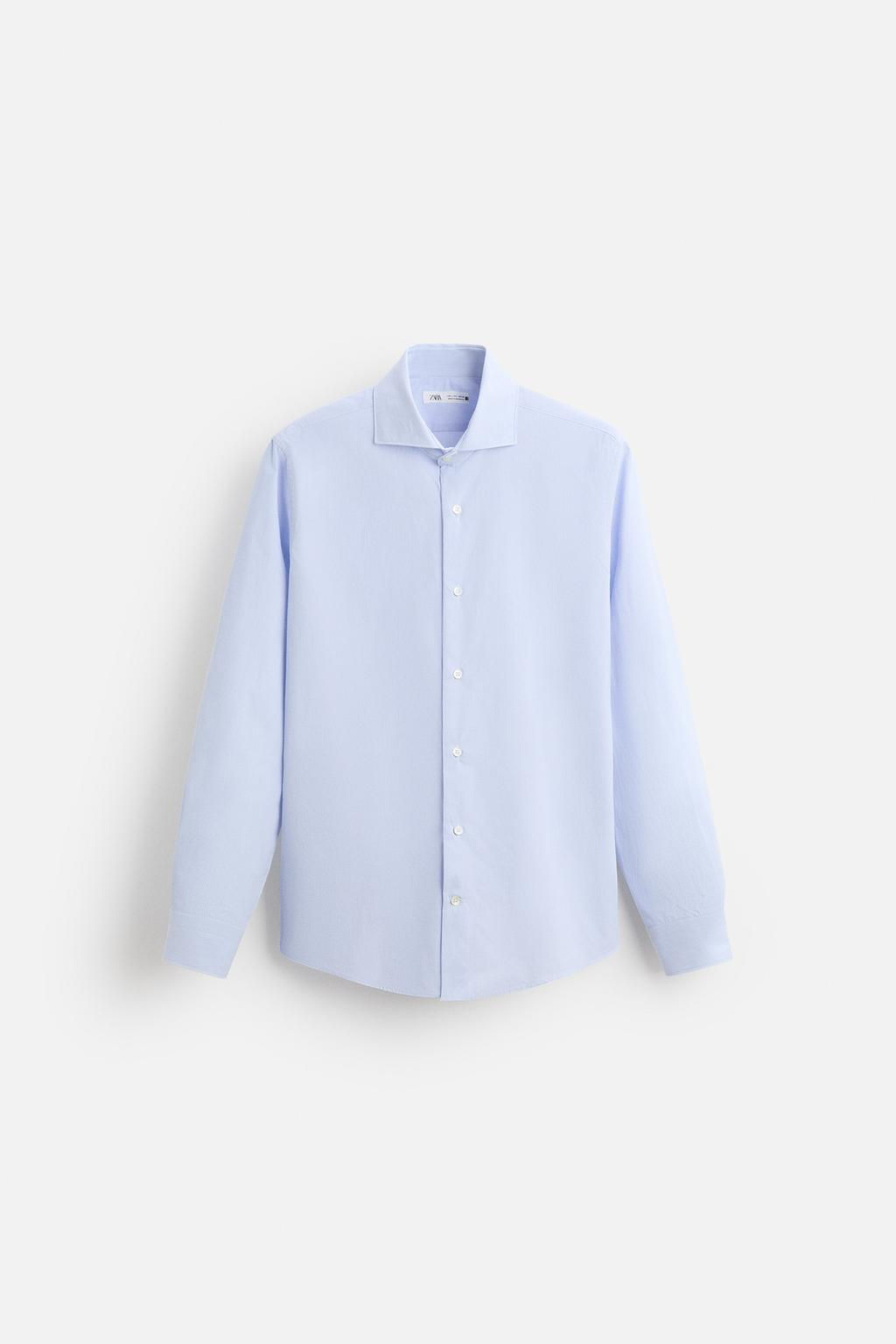 SLIM FIT STRIPED SHIRT - Zara фото 6