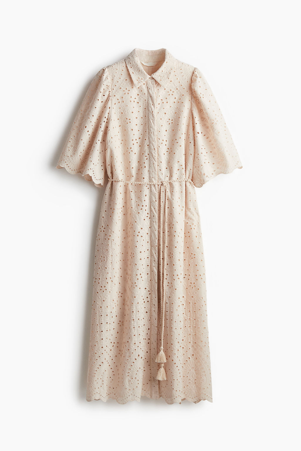 Vestido camisero con bordado ingl?s - H&m фото 3