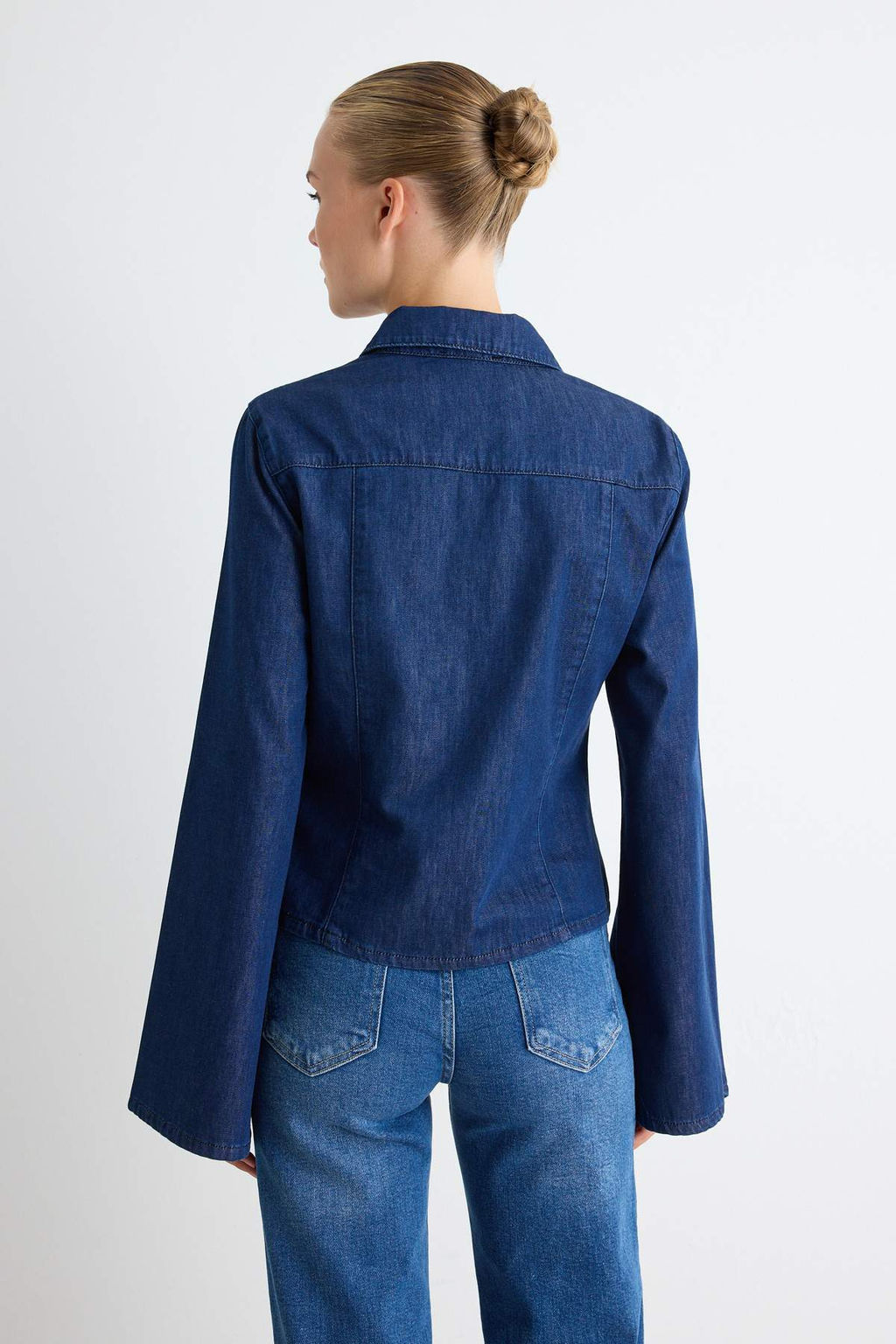 Koyu Mavi Uzun Kollu Denim G_mlek TWOAW27GO00055 - Trendyolmilla фото 3