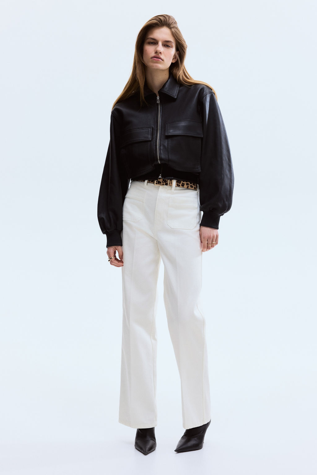 Straight Leg High Waist Jeans - H&m фото 2