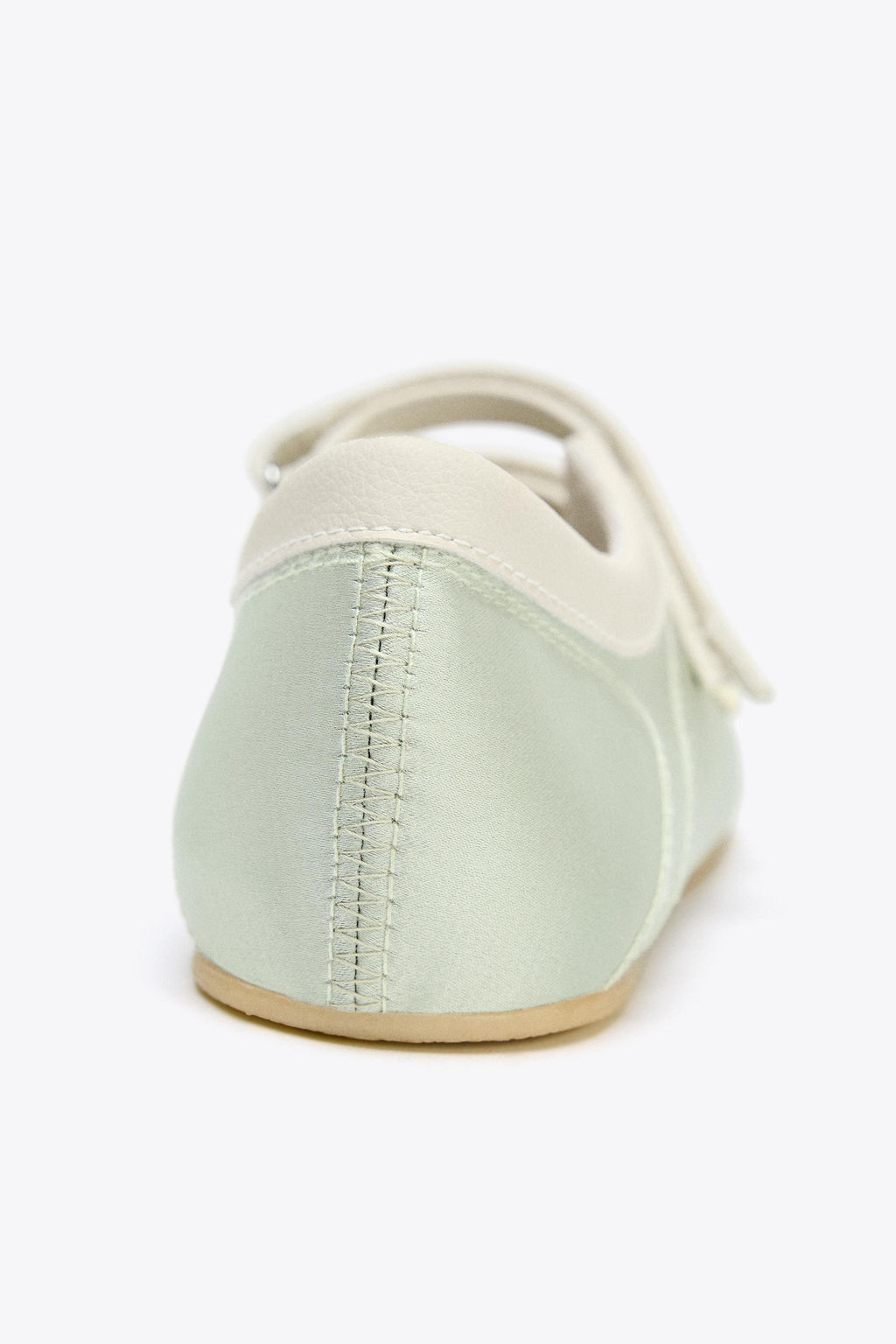 SATIN EFFECT TOPSTITCHED BALLERINAS - Zara фото 7